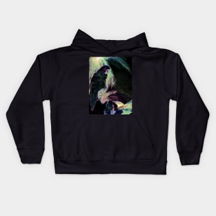 BLACK ABSTRACT COCKATOO DECO POSTER PALM PRINT TROPICAL ART DESIGN Kids Hoodie